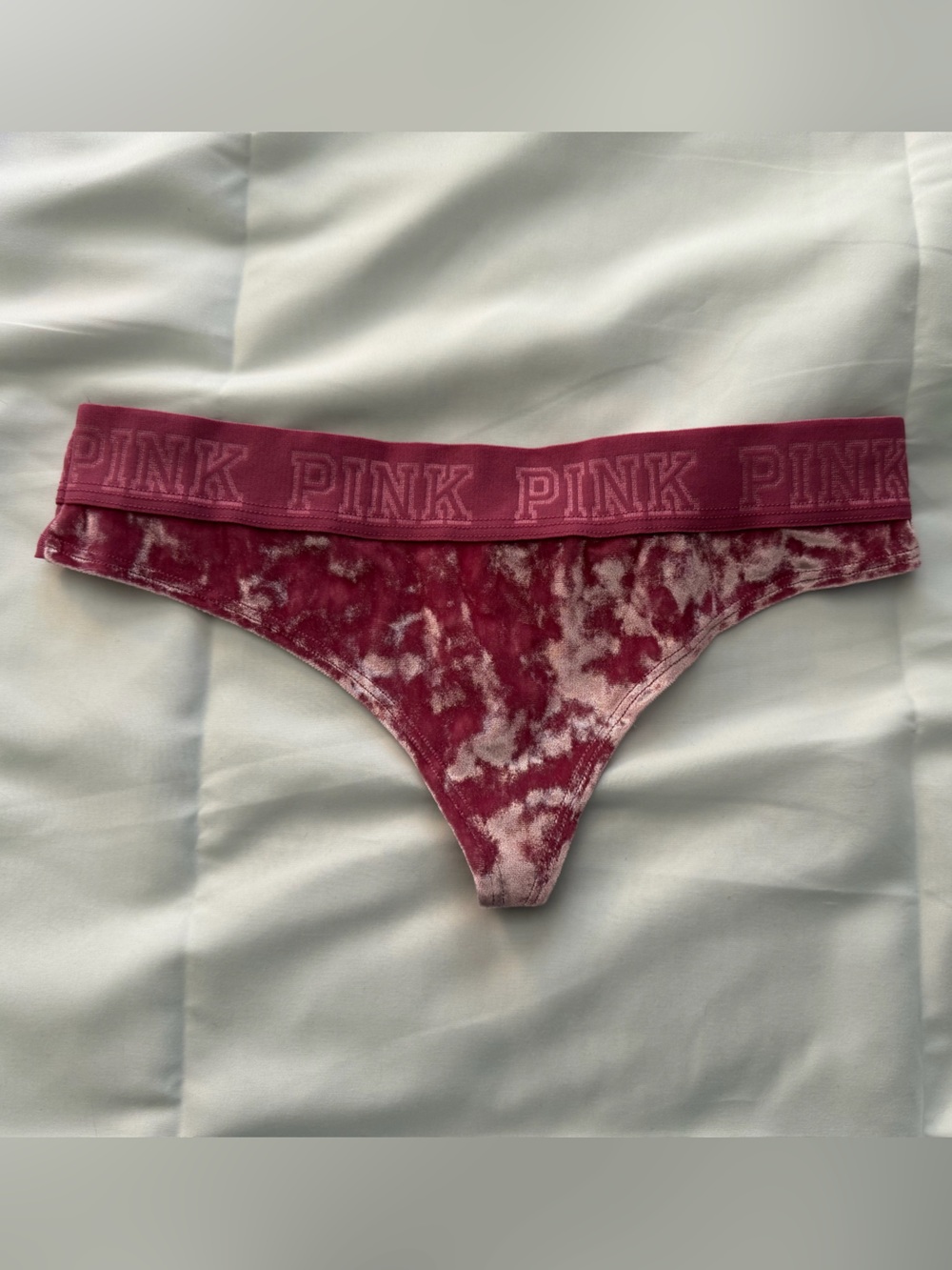 PINK Victoria's Secret Maroon Tie-Dye Kids Bottoms